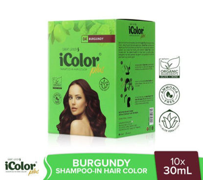 Picture of iColor + Shampoo In Hair Color Burgundy 30mlx10's