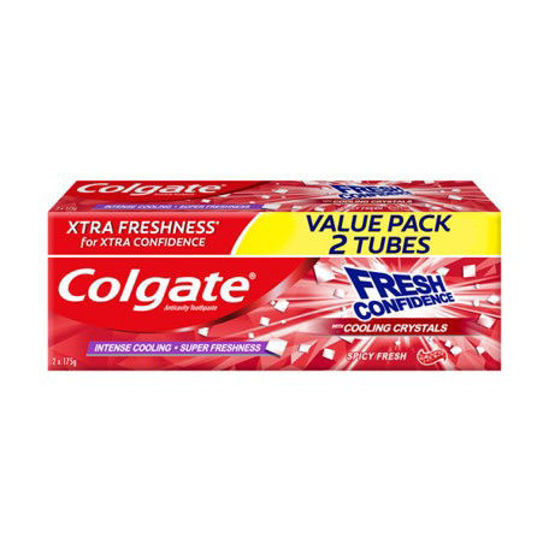 Picture of Colgate Fresh Confidence w/ Cooling Crystal Spicy Fresh Toothpaste 175g Twin Pack