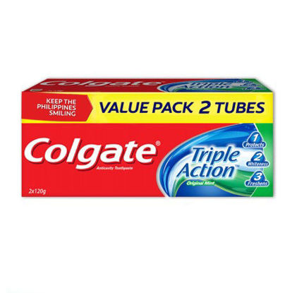 Picture of Colgate Triple Action Toothpaste 120g Twin Pack