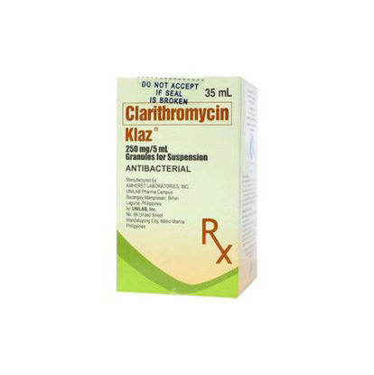 Picture of Klaz 250mg Suspension (Clarithromycin)